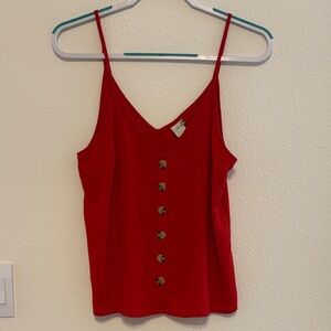 Paper Crane Vibrant Red Buttoned Camisole